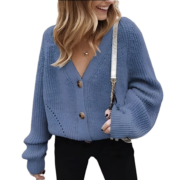 Marisa - classic cardigan with lantern sleeves