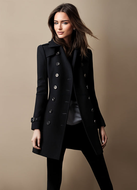 Sophisticated jacket with button closure for women