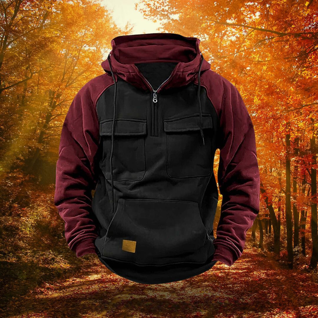 Durable men's adventure hoodie