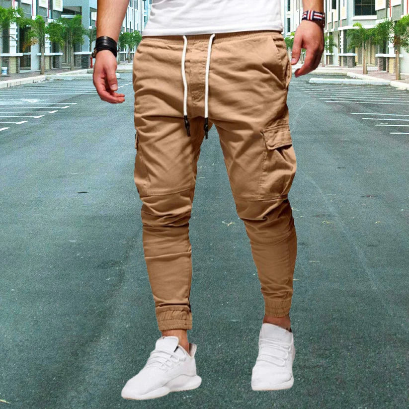 Men's casual cargo trousers with patch pockets - Daniel