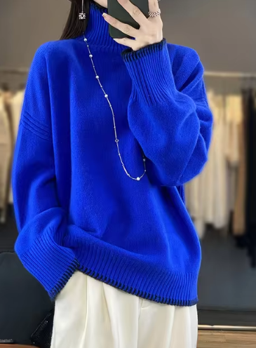 Nadine - turtleneck sweater fashion loose
