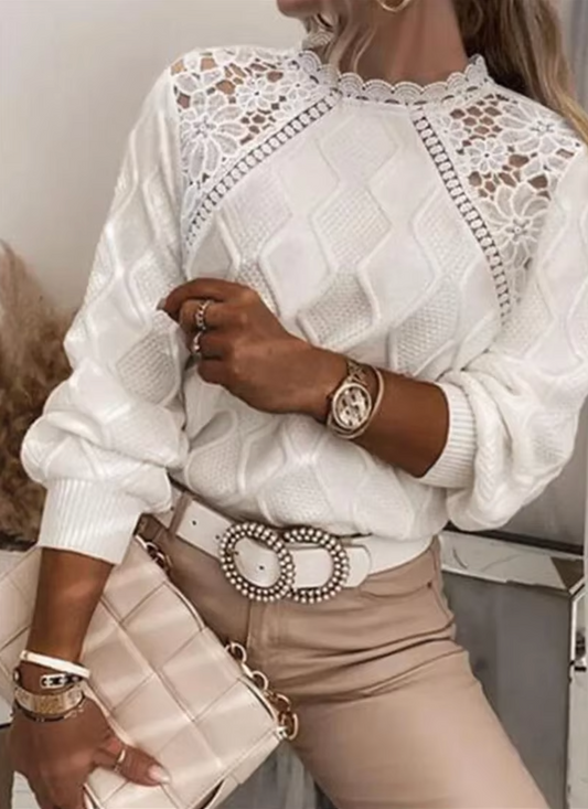 Jolie - knitted lace sweater