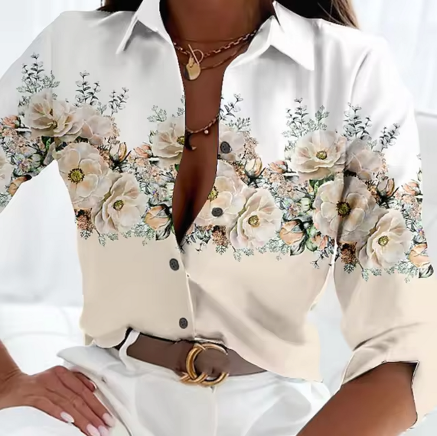 Freesia - blouse with floral design