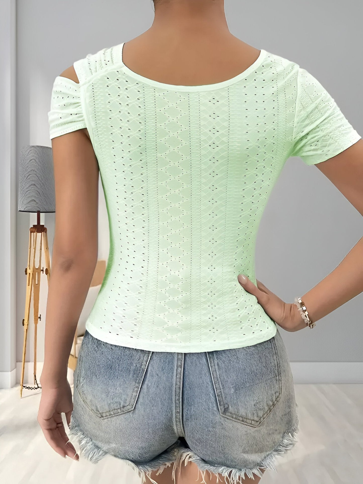 Nixie | elegant asymmetric shoulder blouse