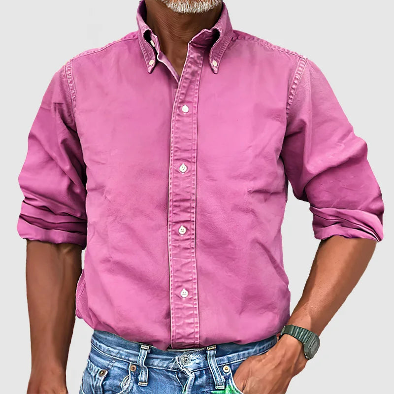 Vince - men's shirt in a vintage look with a washed out look
