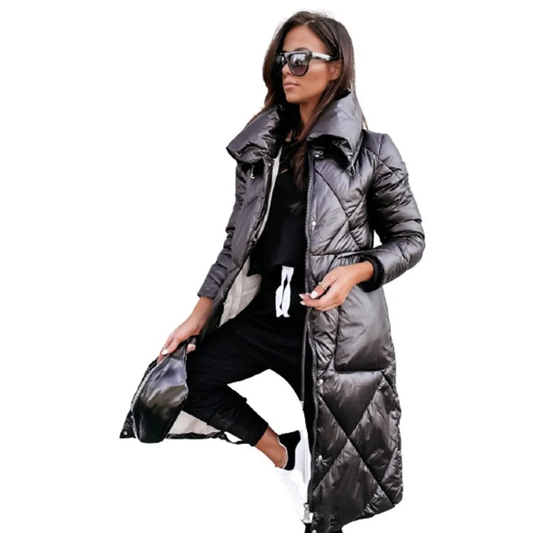 Quilted cotton parka jacket