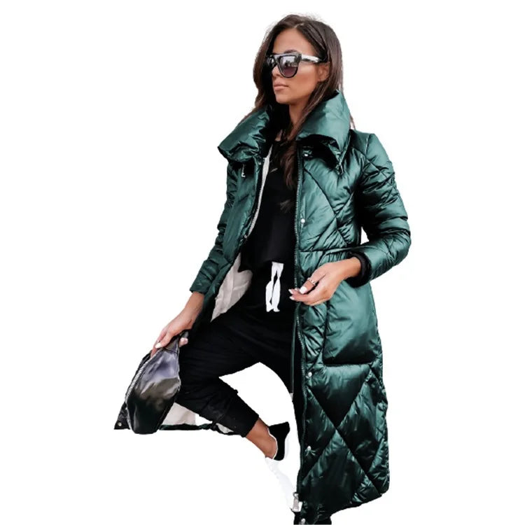 Quilted cotton parka jacket