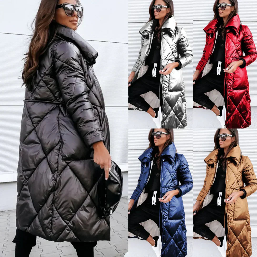 Quilted cotton parka jacket