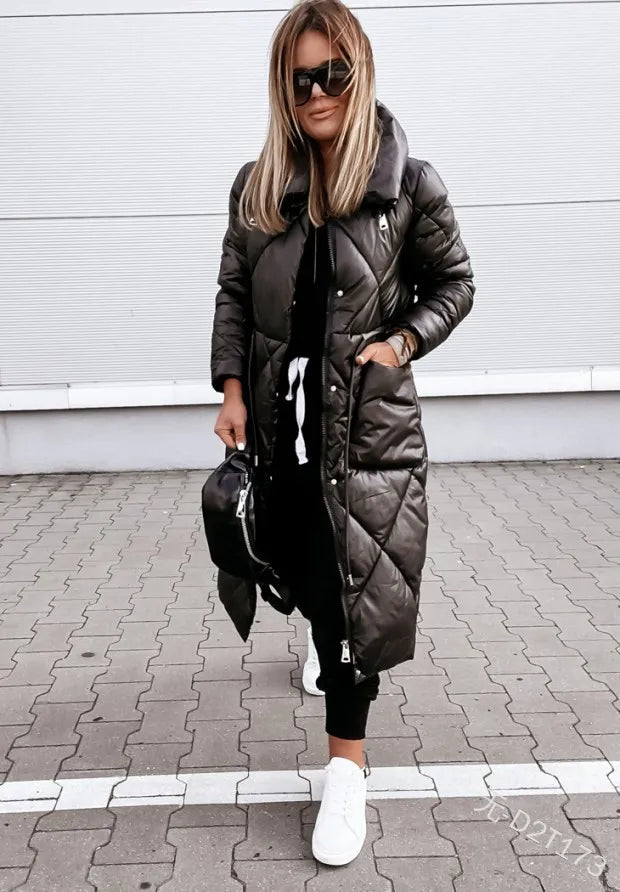 Quilted cotton parka jacket