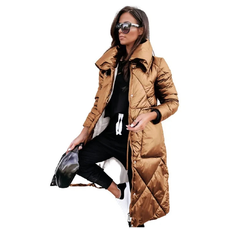Quilted cotton parka jacket