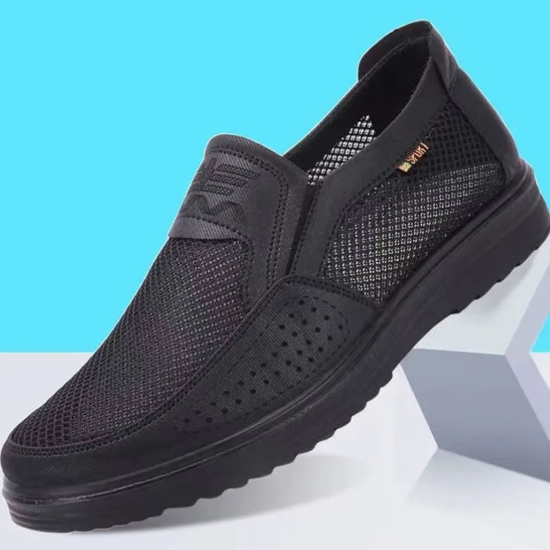Breathable leather men's shoes