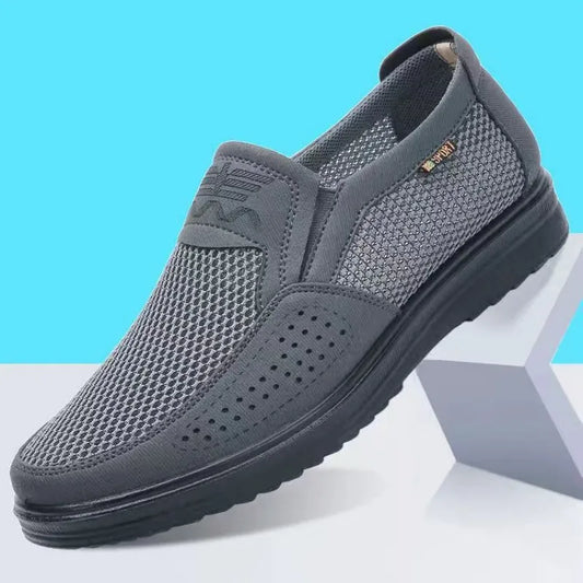 Breathable leather men's shoes