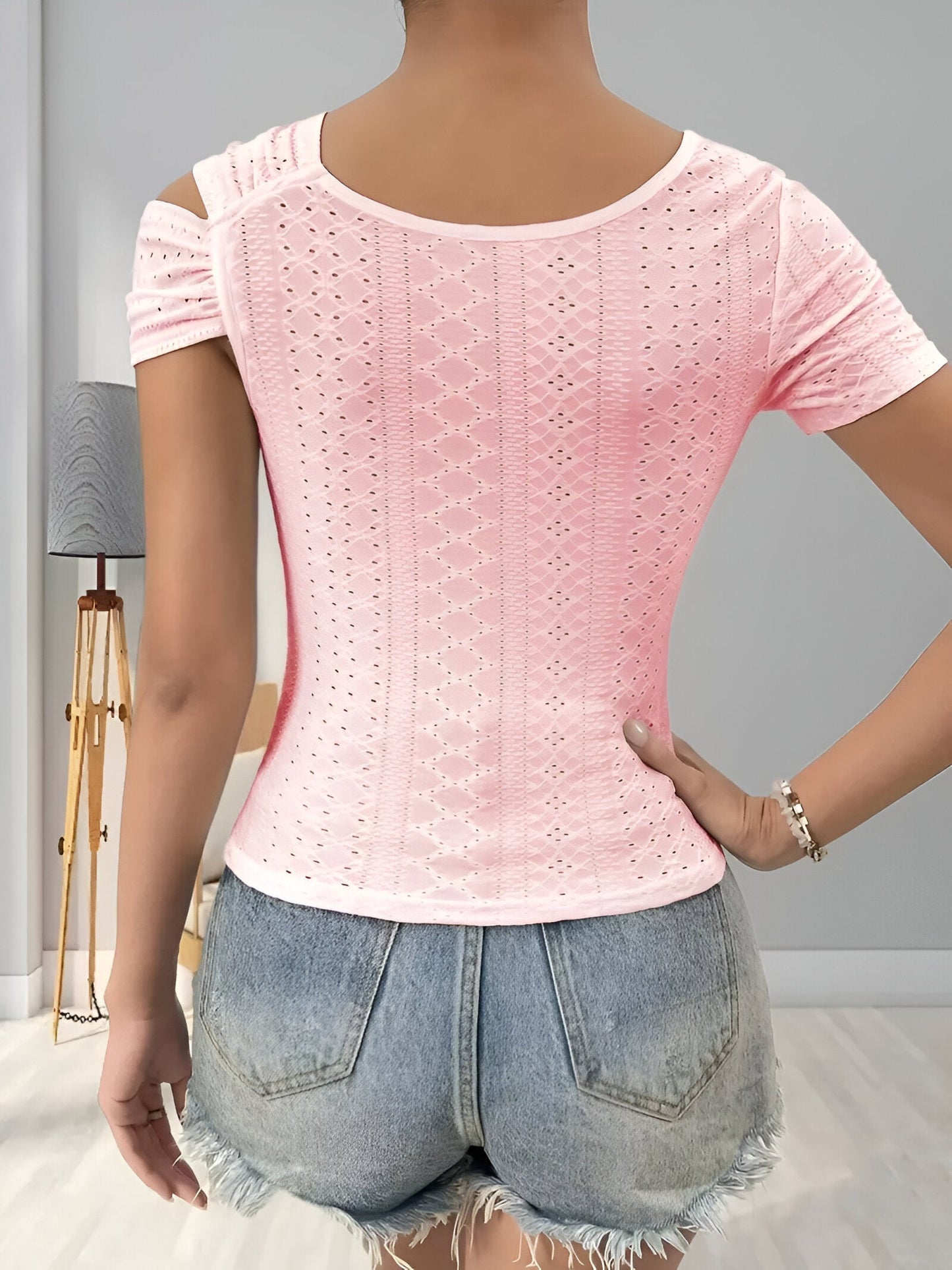 Nixie | elegant asymmetric shoulder blouse