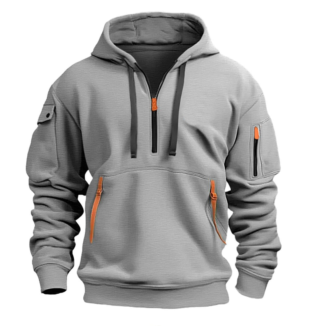 Multifunctional zip-up hoodie for men
