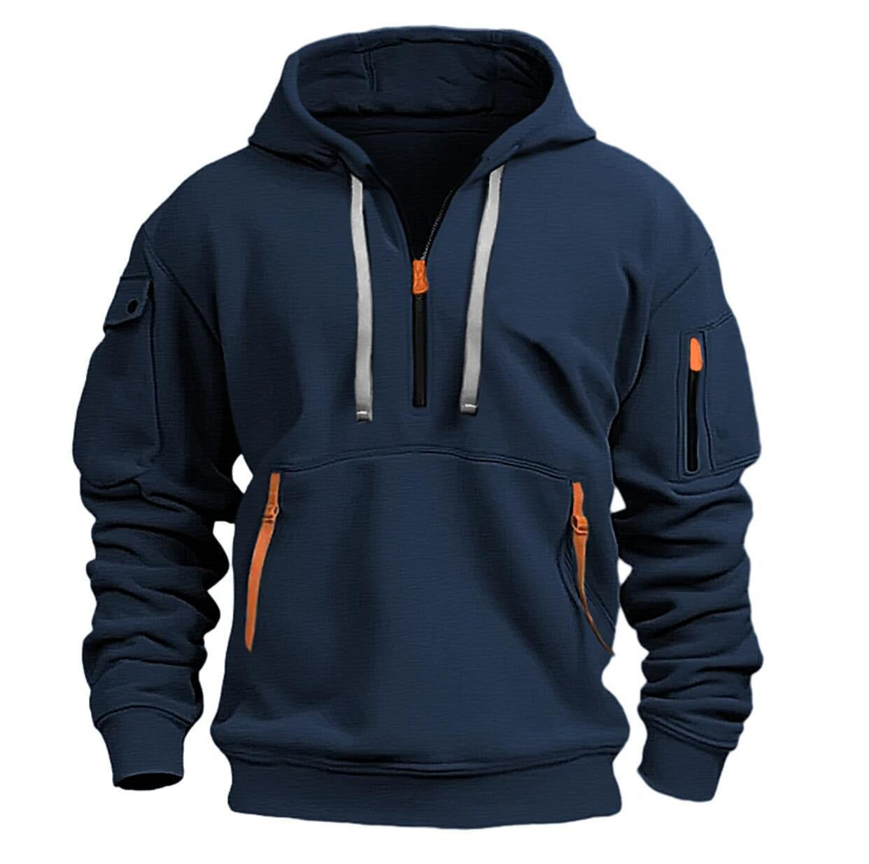Multifunctional zip-up hoodie for men