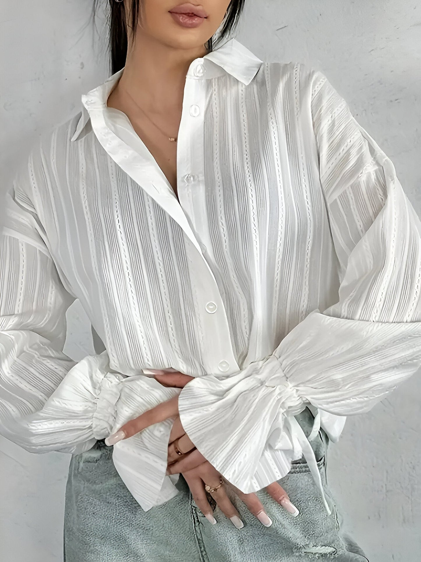 Oriholt | elegant overshirt with printed collar