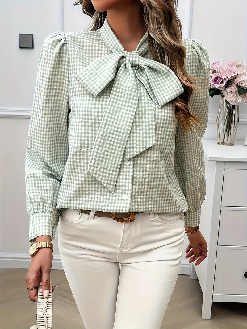 Liv - cotton blouse with bow