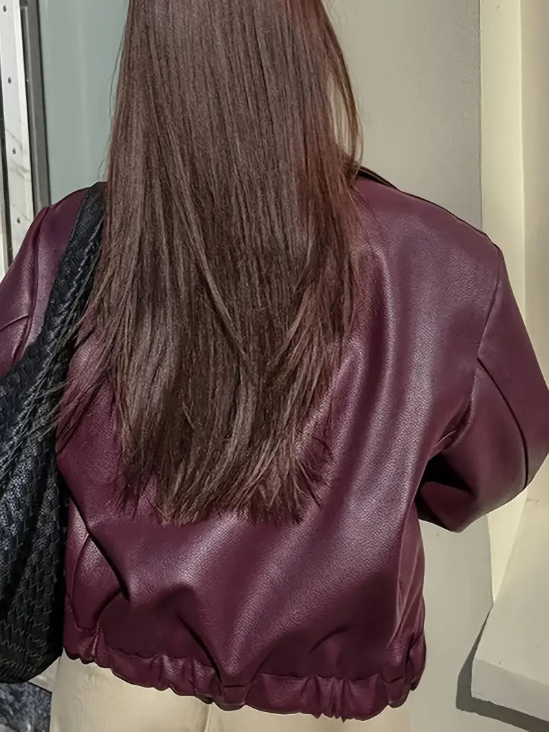 Cassidy - stylish, oversized leather jacket