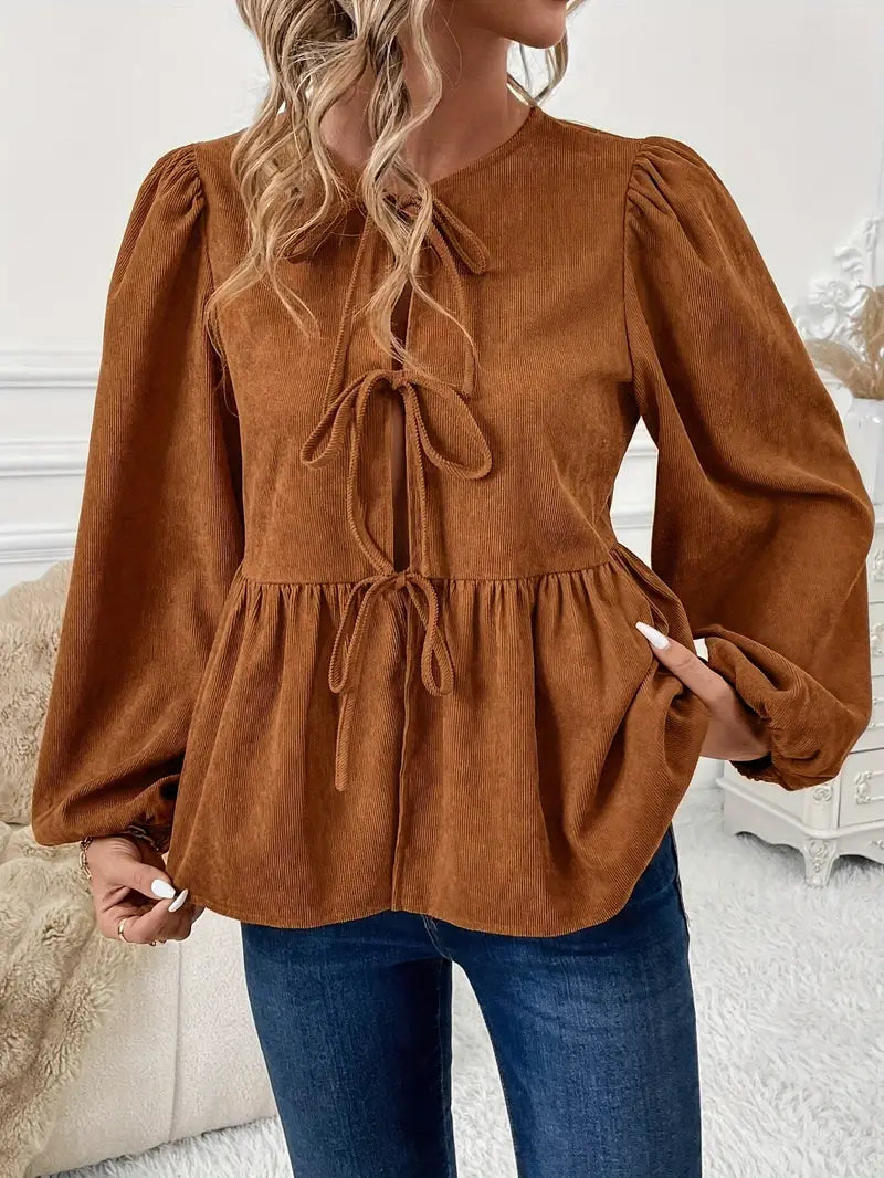 Hilma - stylish corduroy blouse