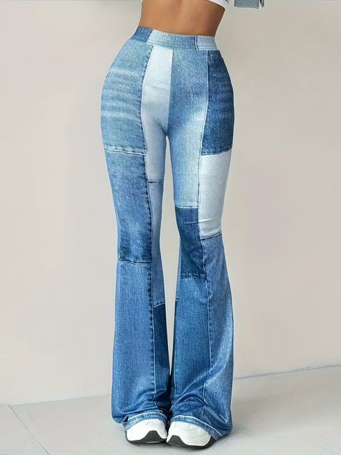 Dietlinde - flared trousers with print