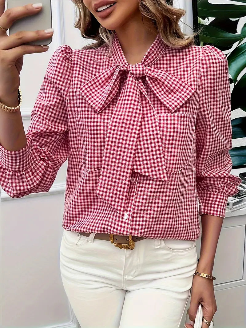 Liv - cotton blouse with bow