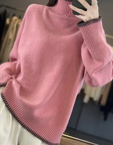 Nadine - turtleneck sweater fashion loose