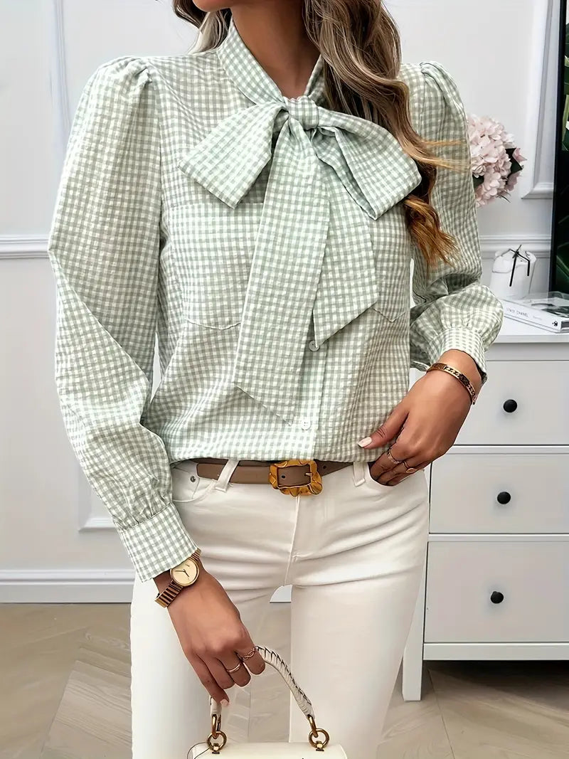 Liv - cotton blouse with bow