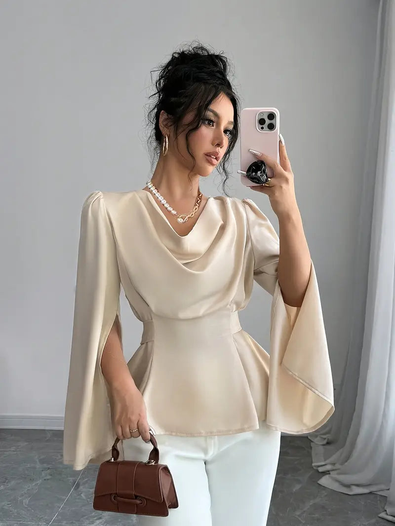 Leia - elegant satin blouse