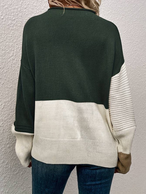 Heather - color block sweater