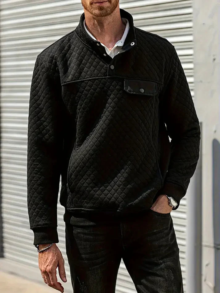 Alexis men's sweater - quilted pattern for autumn and winter