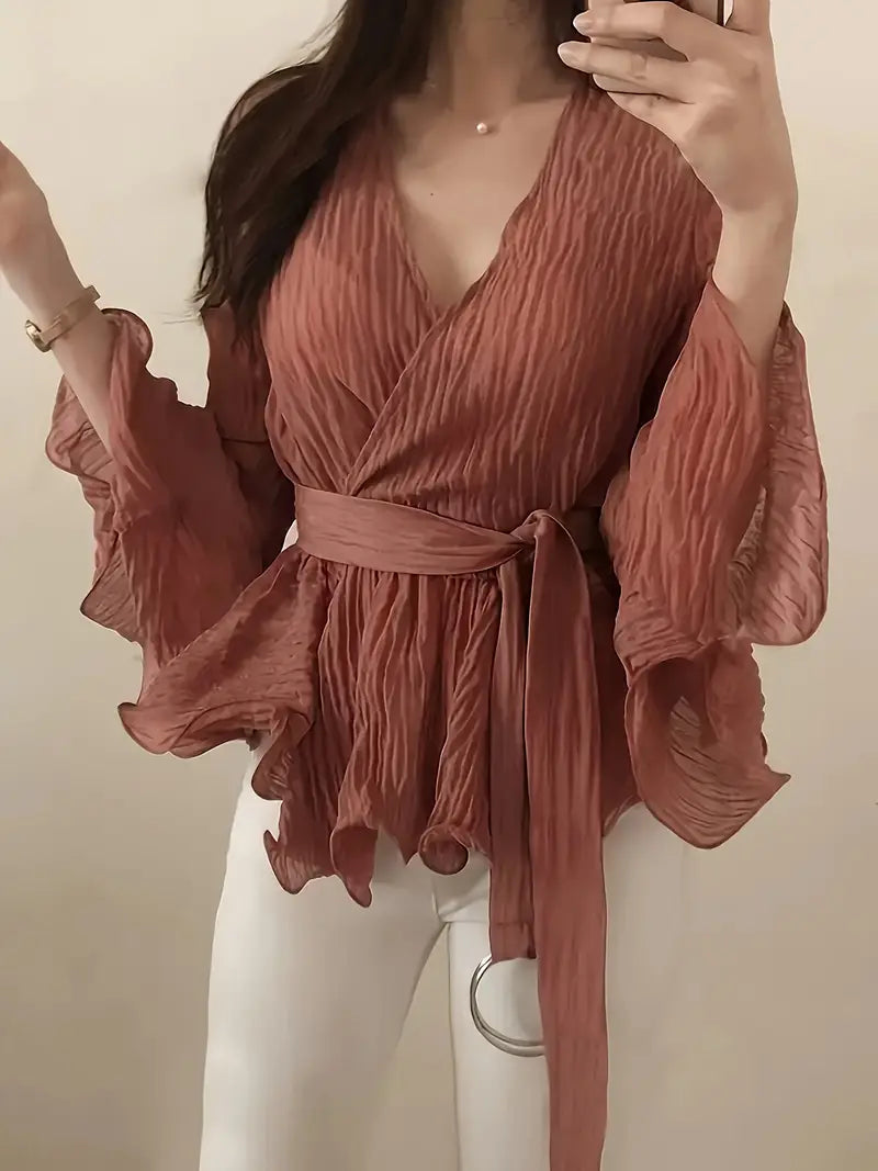 Ohna - chic wrap blouse