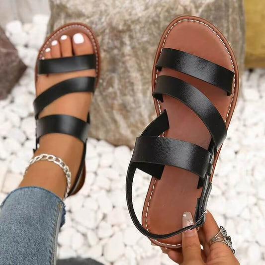 Comfortable summer sandal with ankle strap for women