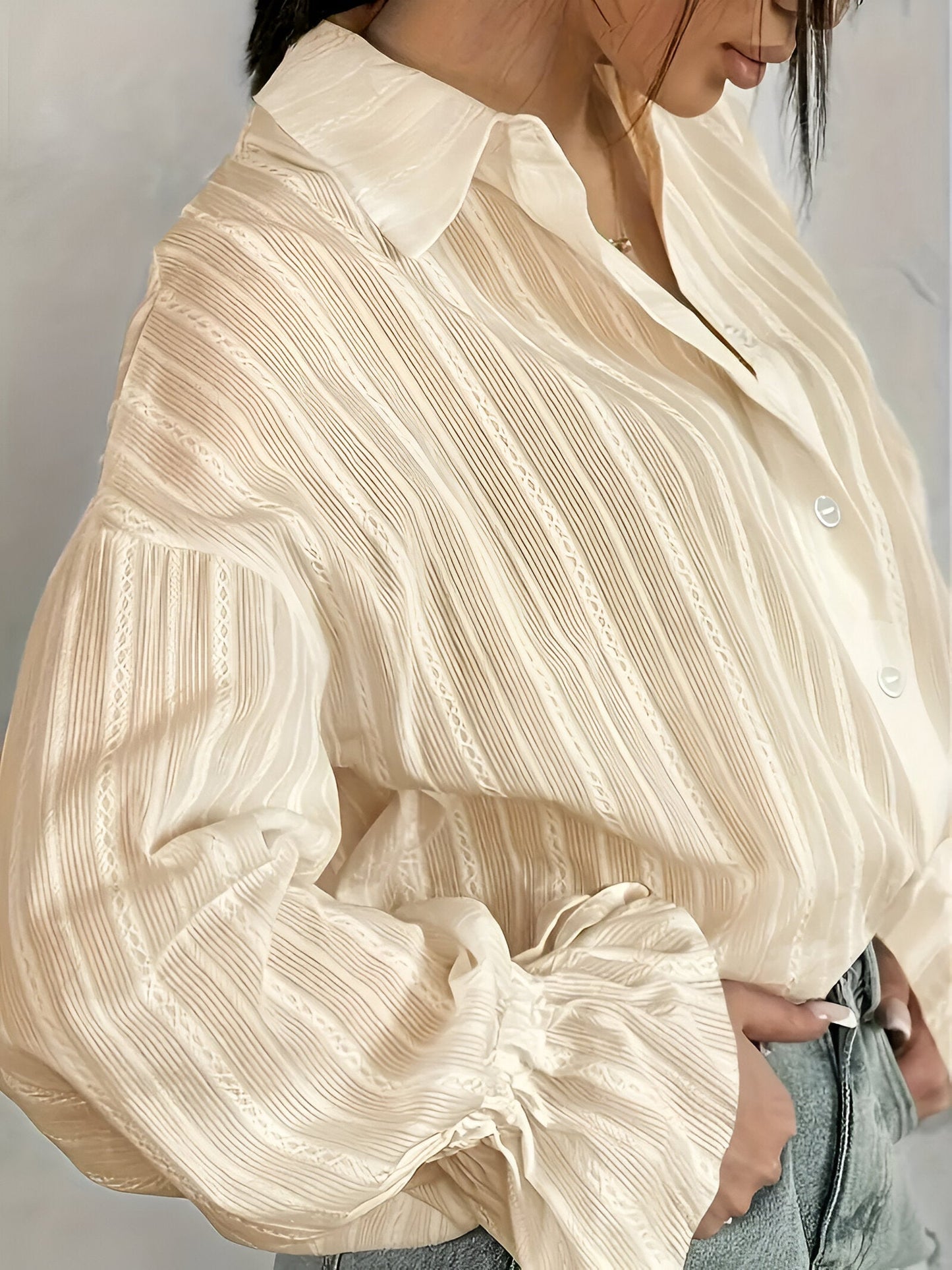 Oriholt | elegant overshirt with printed collar