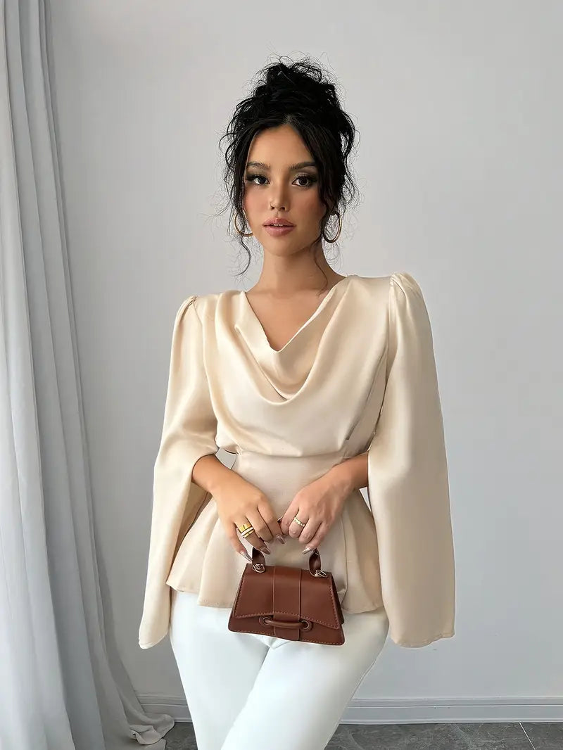Leia - elegant satin blouse