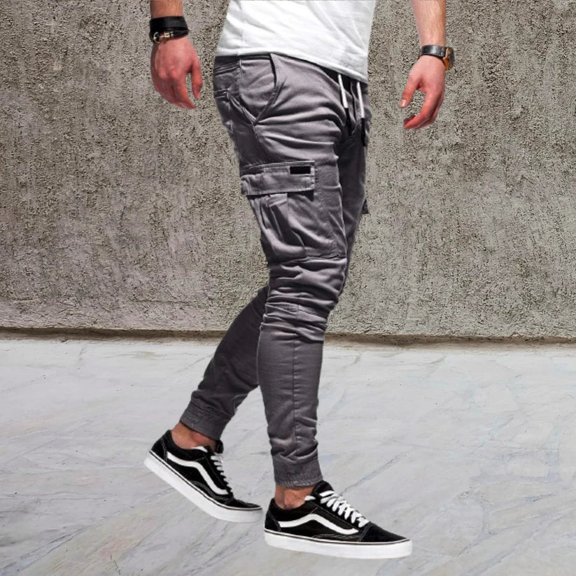 Men's casual cargo trousers with patch pockets - Daniel