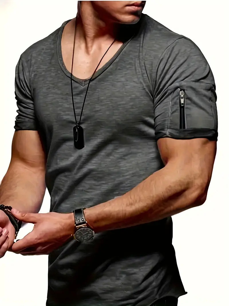 Faustino - loose-fitting men's t-shirt with v-neck