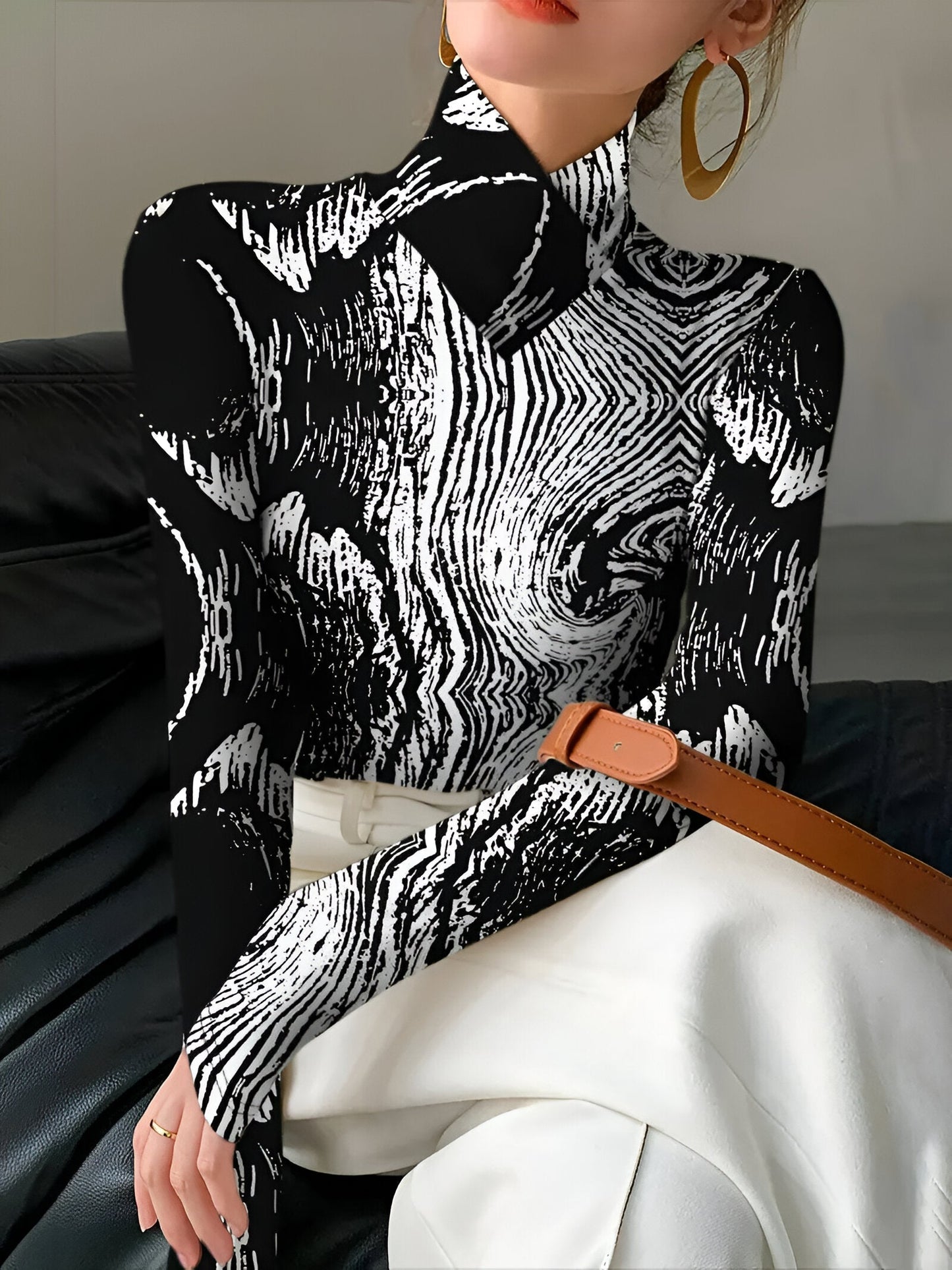 Ramón | chic striped turtleneck with long sleeves