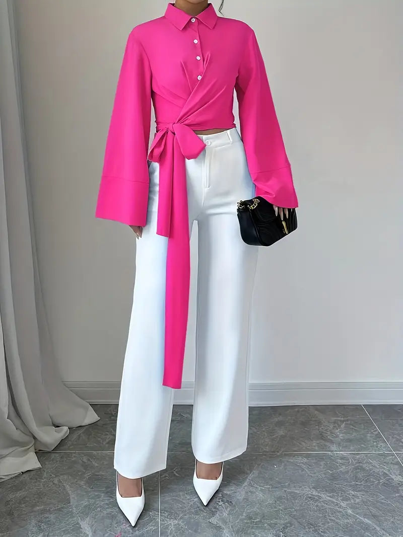 Monette - elegant wrap blouse