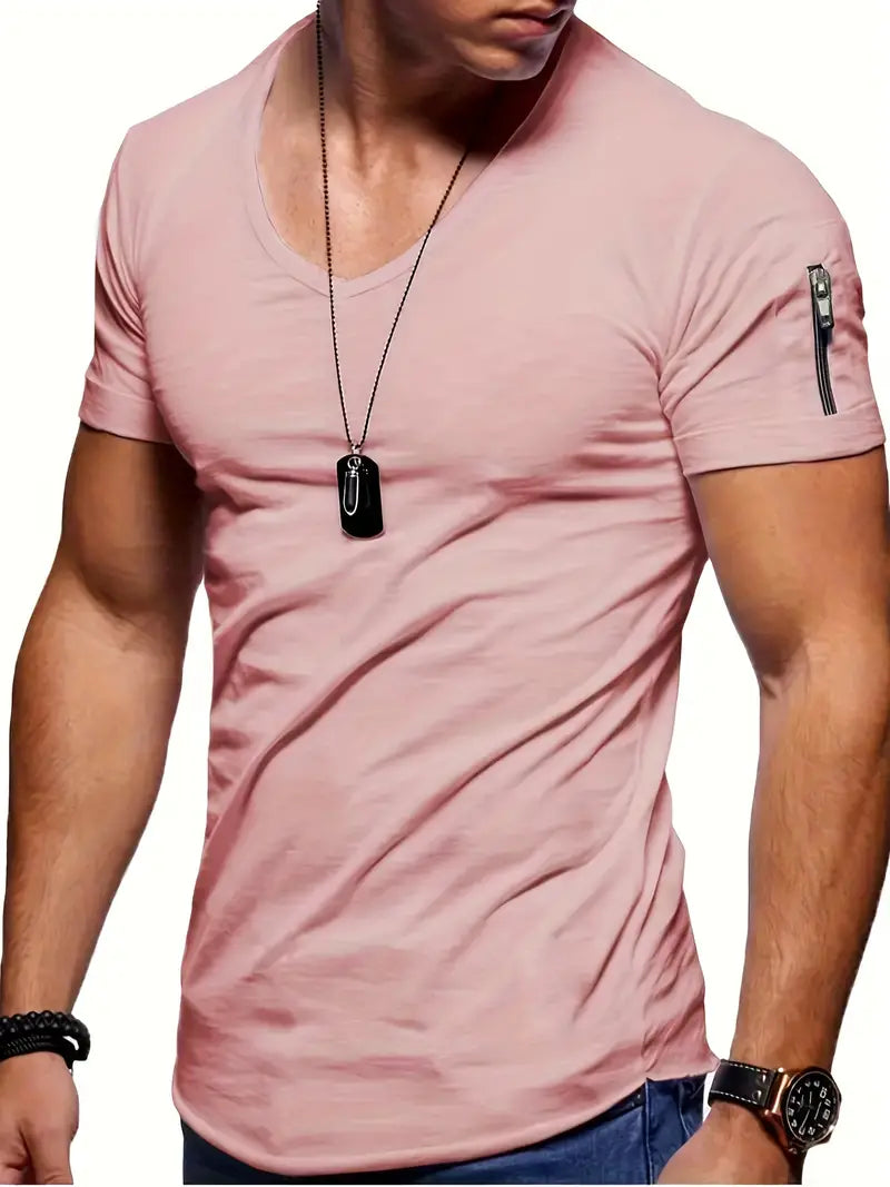 Faustino - loose-fitting men's t-shirt with v-neck