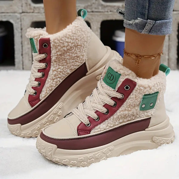 Polina - gezellige winter snow boots with fleece fabrication