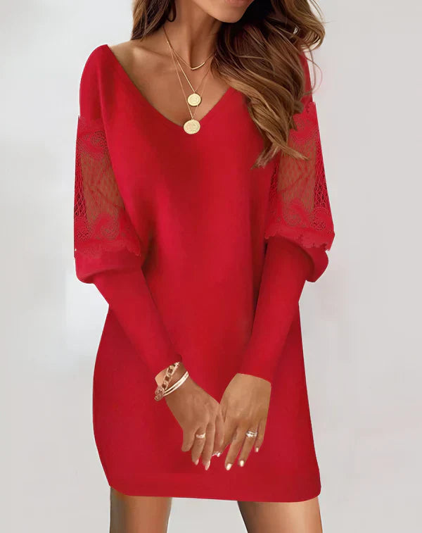 Lena - elegant midi dress with long sleeves