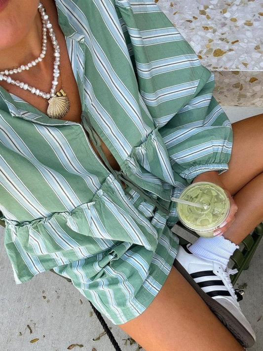 Elegant striped summer set