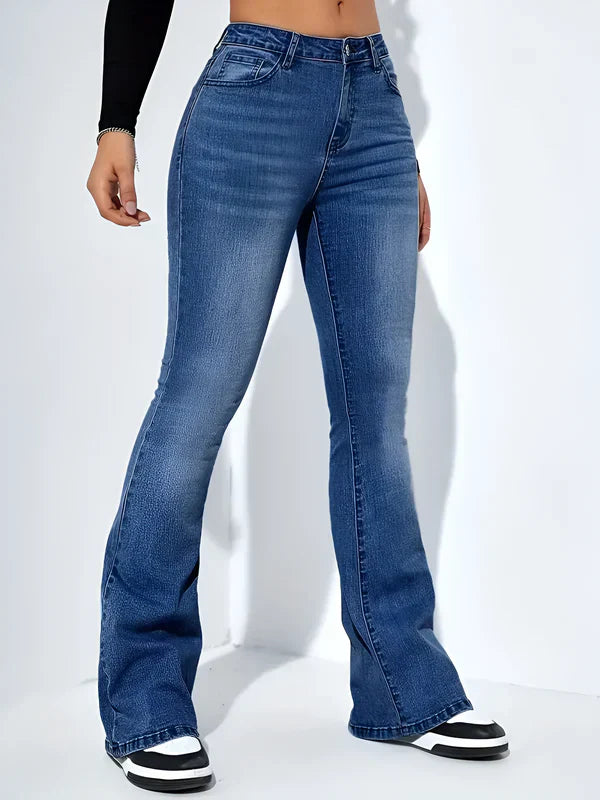 Camila -high waist flare stretch mustache jeans