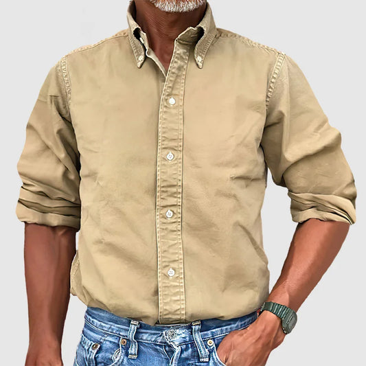 Vince - men's shirt in a vintage look with a washed out look