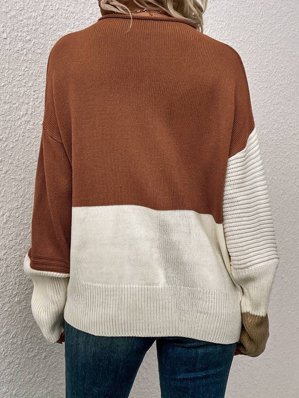 Heather - color block sweater