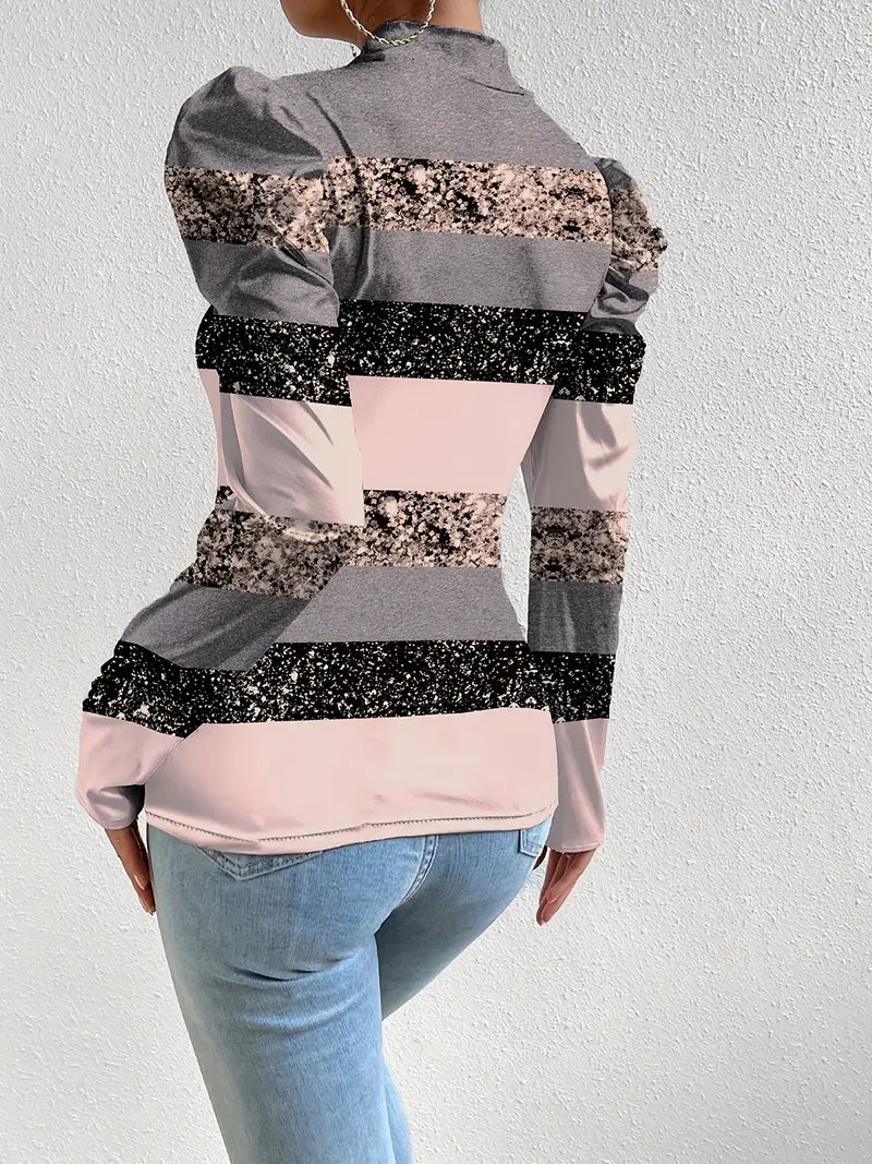 Eira - satin top with floral pattern