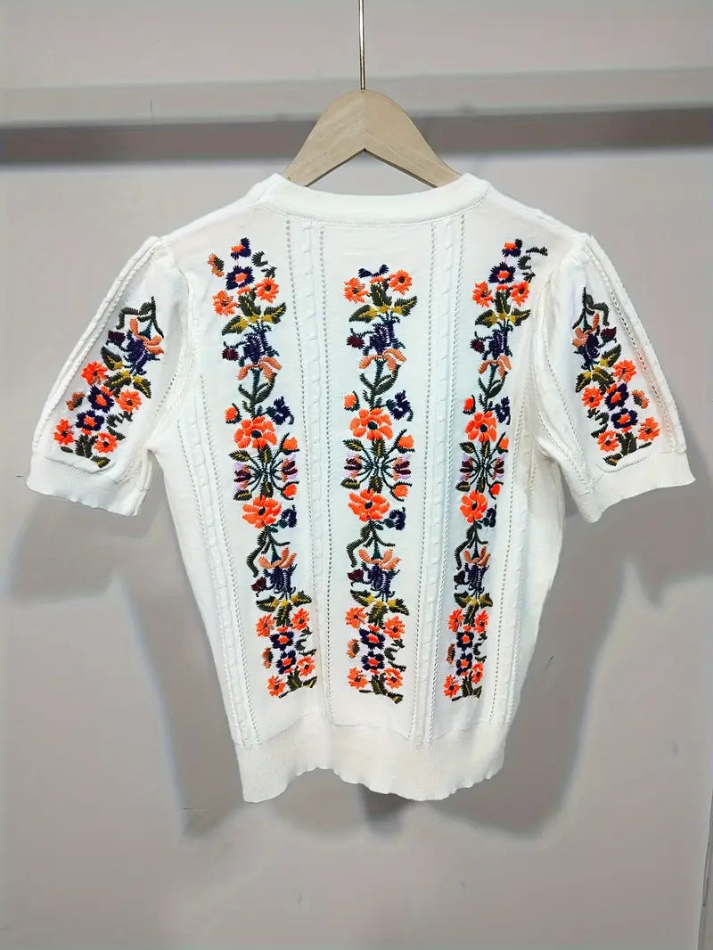 Iris - cotton knitted top