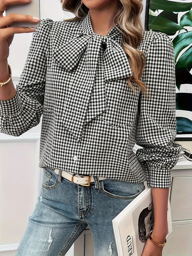 Liv - cotton blouse with bow