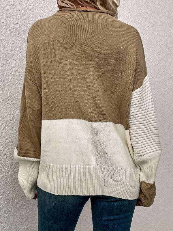 Heather - color block sweater