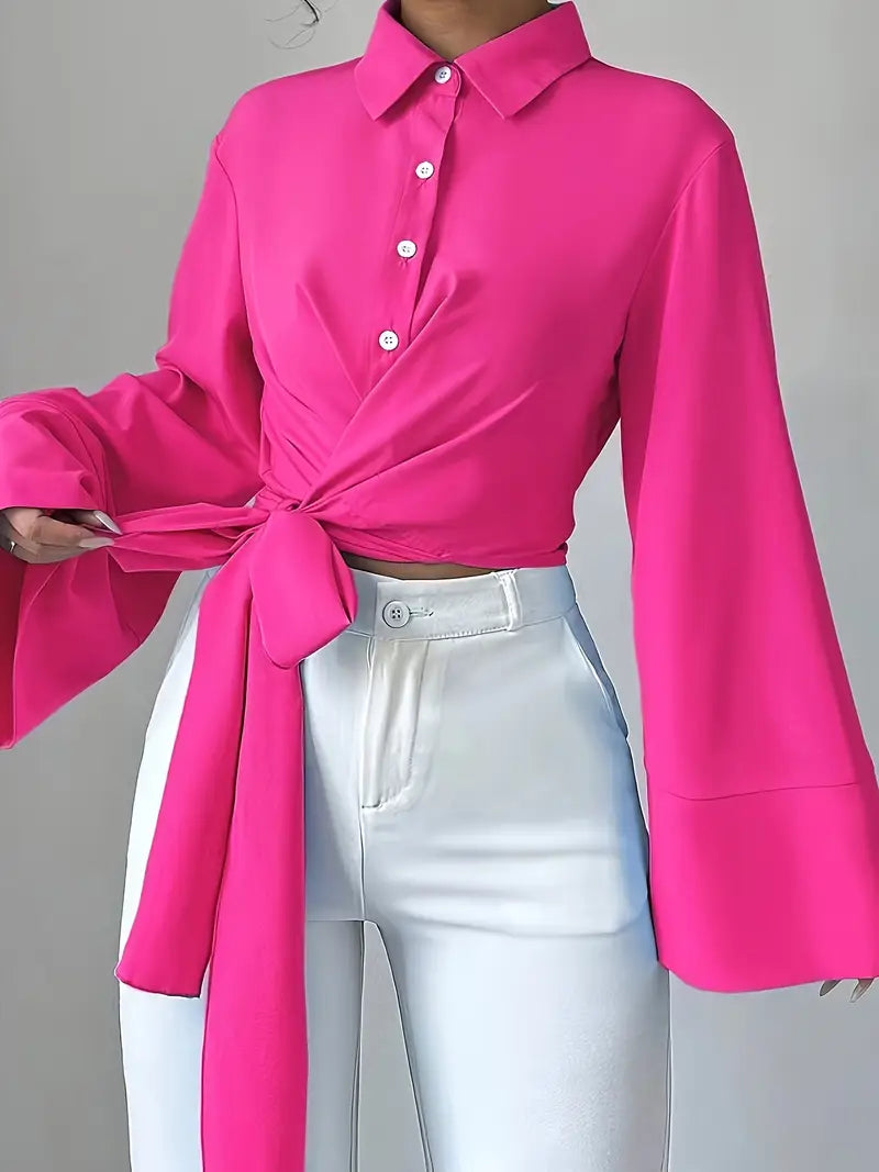 Monette - elegant wrap blouse